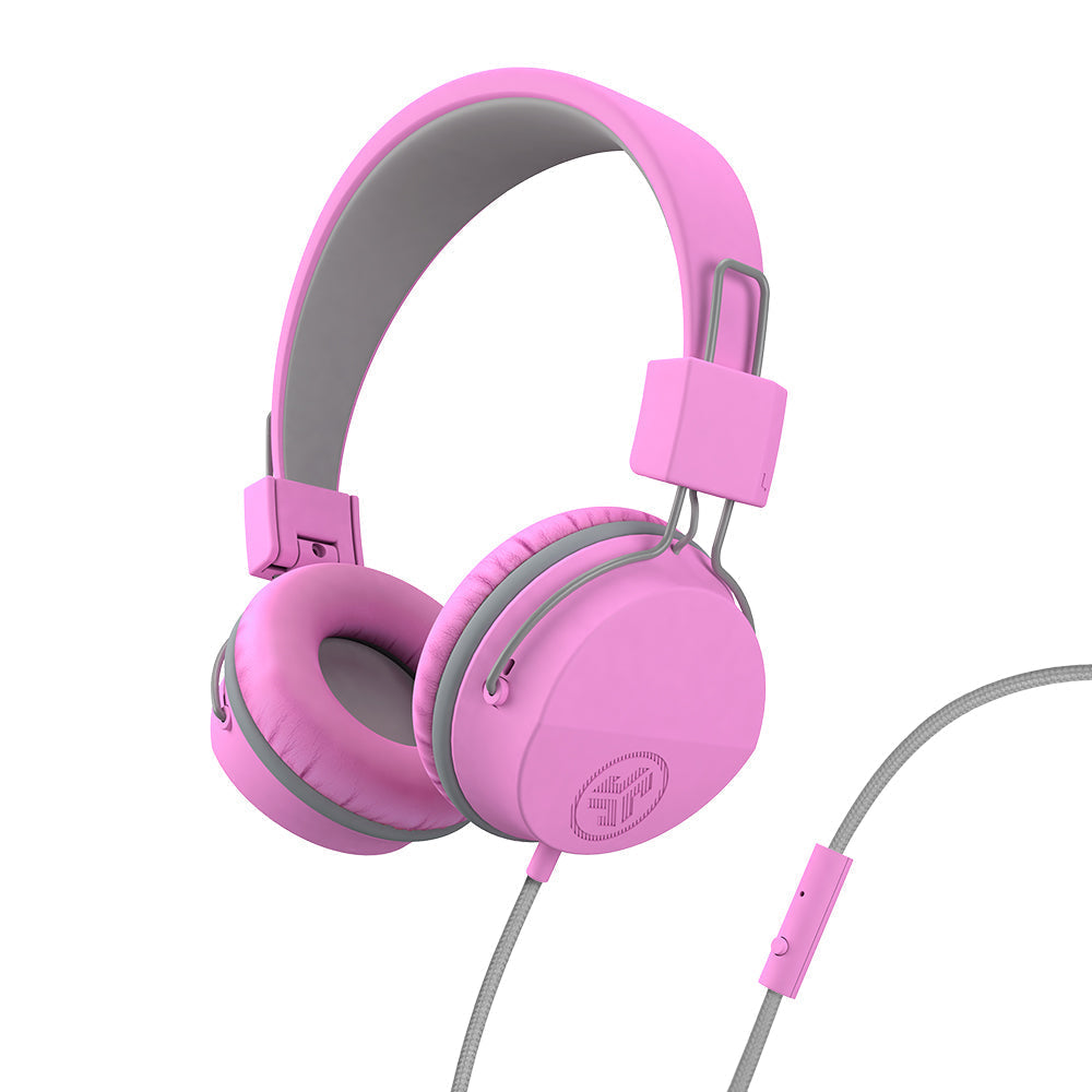 JBuddies Studio On-Ear Kids Wired Headphones Dark Pink - Pink/Gray